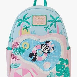 NWT Disney Minnie Vacation Style Poolside Loungefly Mini Backpack